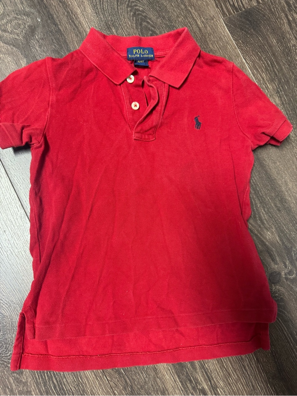 Polo by Ralph Lauren Red Kids Short-Sleeve Polo with Navy Pony